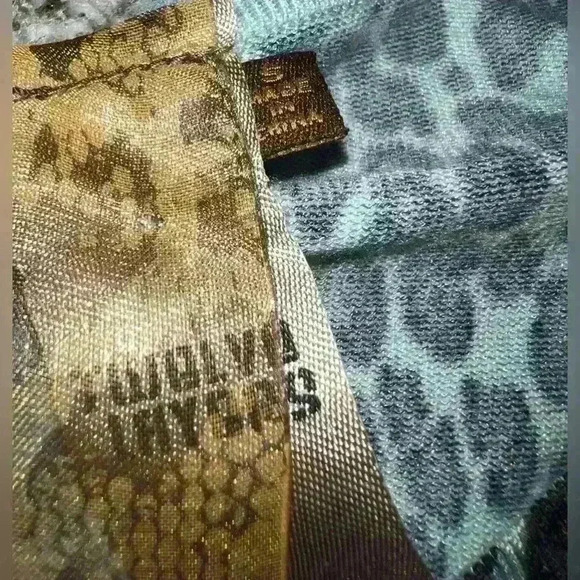 Twelve by twelve Cropped, Leopard Zip Sz s Short Sleeves Mob Wife Round Neck - Picture 5 of 7